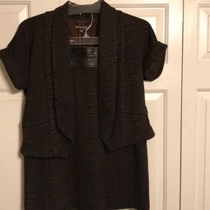 Leopard print suit top sz 6 and skirt sz 10 bl/br